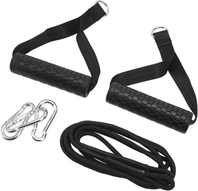Kracht Touw - Fitness Accessoire - Spier Training - Verstelbare Lengte - 462 gram - Zwart