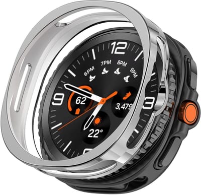 Strap-it Soft case hoesje bescherming van TPU materiaal - geschikt voor Samsung Galaxy Watch 8 Classic 46mm (zilver)
