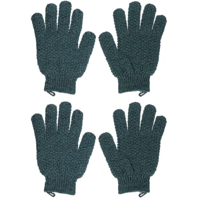 Beauty By Earth, Gants Exfoliants, Exfoliation Régulière, Vert, 2 Paires