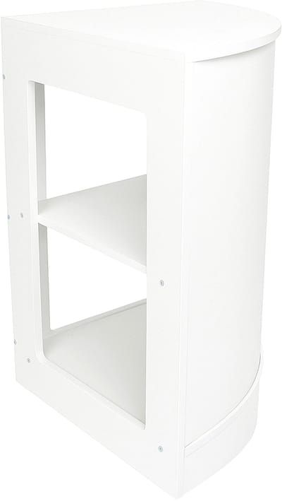 Cm60 hoektoonbank - wit - 60x60x90cm - 2 interne schappen