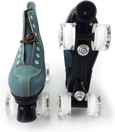 Schoonrijders Wielen - Vierwiel Skates - Buiten Rijden - Klassiek Leer Design - EU 43 - Wit