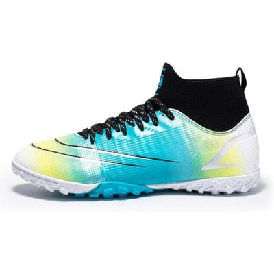 Chaussures de Football professionnelles Ag /Tf pour hommes, baskets d'extérieur, de sport, de compétition, d'entraînement, nouvelle collection 33 bleu
