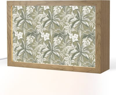 Tafellamp 30x20 cm - LED lamp - Botanisch - Bloemen - Groen - Decoratieve tafellampen - Dimbaar - Tafellampje slaapkamer - Woonkamer binnen