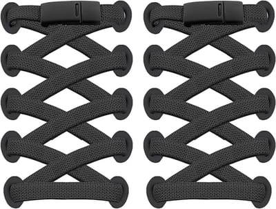 Famanu – Elastische schoenveters zonder strikken, brede veters met metalen snelsluiting, geschikt voor kinderschoenen