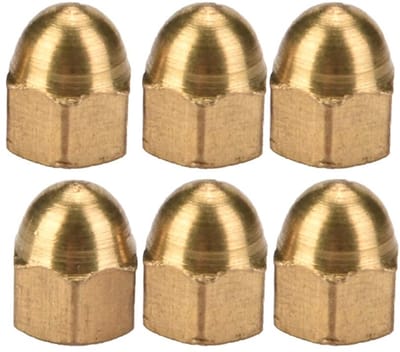Dailygoods - Messing Acorn Moer Kit - Bevestigingsmiddelen voor voertuigen - Sterk en duurzaam - M3 (20 stuks) - Ideaal voor banden en assen - Geschik...