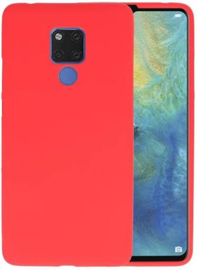 Hoesje Geschikt voor de Huawei Mate 20 X - Backcover Color Telefoonhoesje - Rood