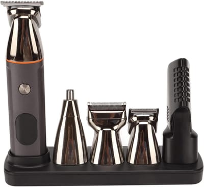 Baardtrimset Elektrisch - Tondeuse Baardtrimmer - Persoonlijke Verzorging - USB Oplaadbaar - 6 Gidskammen - Zwart