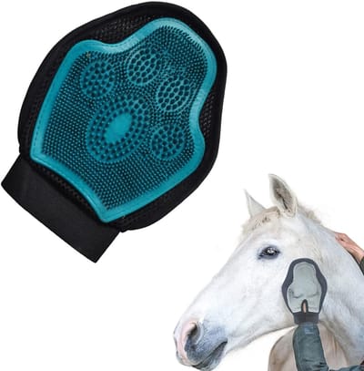 Multifunctionele Massagehandschoen voor Paarden, Honden en Katten - Ademend, Verzorgend en Efficiënt in Vachtverzorging en Afstoten