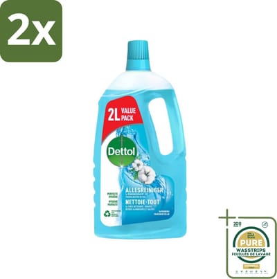 Dettol - Allesreiniger - Katoenfris - Perfecte Hygiëne - 2L - Voordeelverpakking - 2 stuks - Hygiëne - Katoenfris