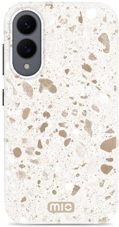 MIO by Mobilize Hoesje | Geschikt voor Samsung Galaxy S25 Edge | Compatibel met MagSafe | Hard Shell Back Cover | Soft Terrazzo