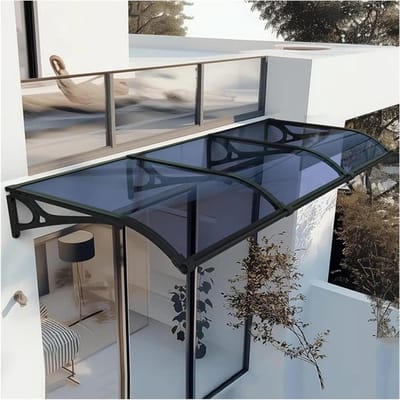 Buitenluifel Deur Raam - Regenbescherming Overkapping - Droge Entree Creëren - Innovatief Gootontwerp - 80x300 cm - Transparant