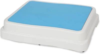 Famanu - Opstapkruk met antislip oppervlak, stabiel en licht verplaatsbaar, wit