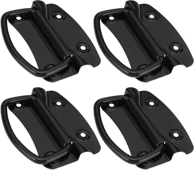 4 Stuks Zware Stalen Borsthandvatten 100 x 70 mm voor Houten Kisten, Gereedschapskisten en Meubels - Ideaal voor Transport en Gebruik