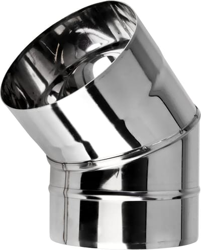 Bocht 45° RVS Ø130mm.