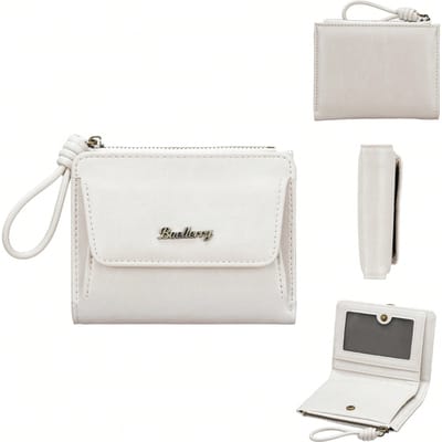 Portefeuille Portefeuille Premium pour Femmes Sac à Cartes Petit Portefeuille Portefeuille à Fermeture Éclair Style 5 white