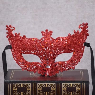 Finnacle - 2 stuks Venetiaans Masker - Oogmasker voor Sensuele Verkleedpartij - Rood - One Size