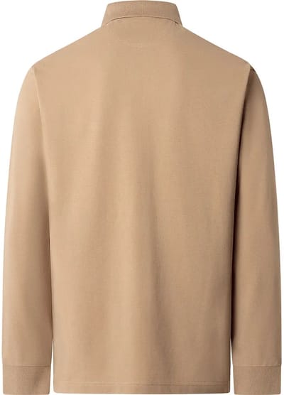 Hackett Hm5500022 Slim Fit Lange Mouw Poloshirt Beige L Man