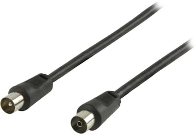 Goobay Zwarte coaxkabel - rechte connectoren - 7,5 meter
