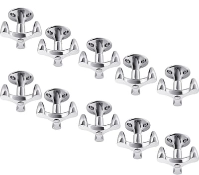 5 stuks SOTECH draaibare haken Rena chroom gepolijst 3 ophanghaakjes 43 x 60 mm voor plafondmontage