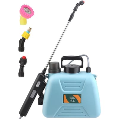 6L Oplaadbare Schoudergedragen Sproeier Handheld Elektrische Spuit Landbouwwerktuigen Gieter blauw
