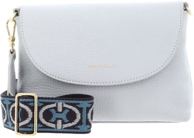 COCCINELLE Leren schoudertas Paulina Mini Crossbody Bag Snow Lichtgrijs