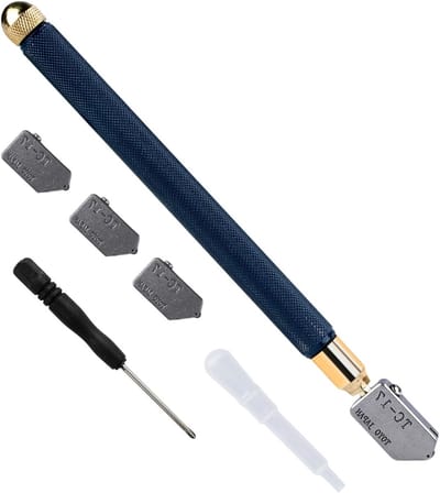 Professionele Glassnijder Set voor 2-12mm Glas, Automatische Olievoorziening, Ideaal voor Mozaïeken, Tegels en Spiegels