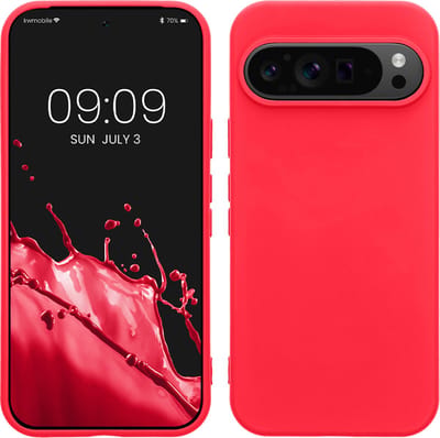 kwmobile telefoonhoesje geschikt voor Google Pixel 9 / Pixel 9 Pro - Hoesje voor smartphone - Back cover in neon roze