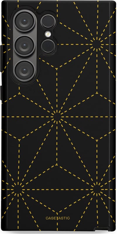 Casetastic Hoesje Geschikt voor Samsung S23 Ultra - Stijlvolle Beschermende Duo-layer Case - Vouwlijn