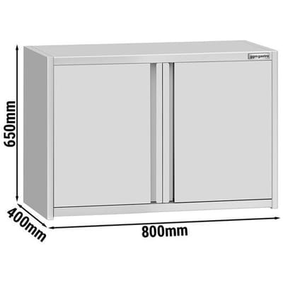 GGM Gastro Edelstahl Wandhängeschrank ECO - 800x400mm - mit Flügeltür - 650mm hoch