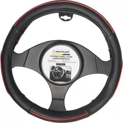 Dunlop Stuurhoes - Universeel - Pu - Zwart/rood - Ø37-39 cm
