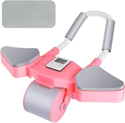 Buikroller met armsteun - Buiktrainer fitness - Core training thuis - Automatische terugslag - 18 x 12 x 12 cm