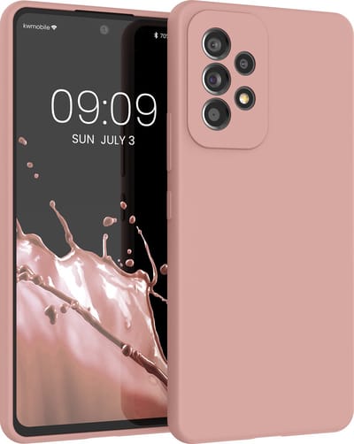 kwmobile telefoonhoesje geschikt voor Samsung Galaxy A53 5G - Hoesje met siliconen coating - Smartphone case in terracotta