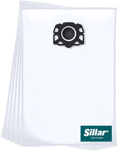 Sillar Stofzuigerzakken, synthetisch, 3-laags filtratie, 5 stuks, vervangers, compatibel met Karcher KWD4 KWD5 KWD6 MV4 MV5 MV6 WD4 WD5 WD