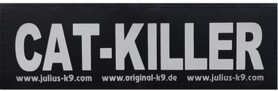 Julius-K9 Set Labels voor Powerharness - Large tekst: CAT KILLER