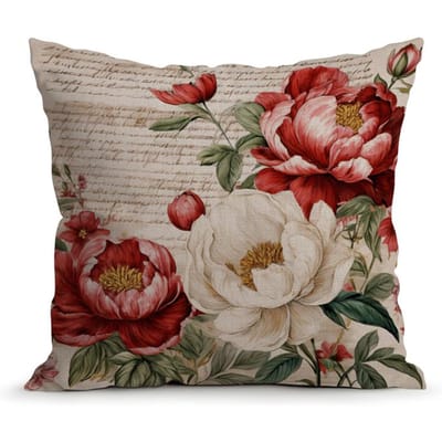 1 Stuks Imitatie Linnen Retro Letter Vlinder Pioenroos Bloemen Mix Plaid Bank Taille Kussenhoes Huisdecoratie Zomer Kussensloop Linen 30*30(CM)-1Pcs