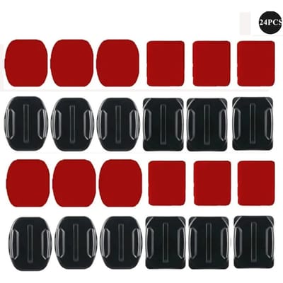 Gebogen Platte Zelfklevende Bevestigingen Sticker Mount Voor Gopro Go Pro Hero 12 11 10 9 8 Xiaomi Yi 4K Sjcam Helm Actiecamera Accessoires