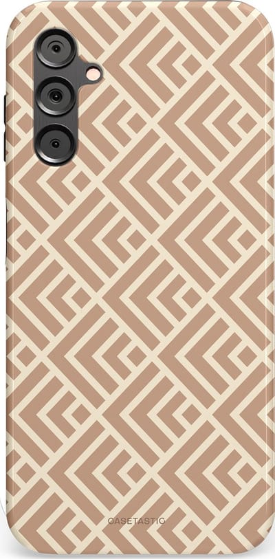 Casetastic Hoesje Geschikt voor Samsung A14 (5G/4G) - Stijlvolle Beschermende Duo-layer Case - Abstract Zand Kunst