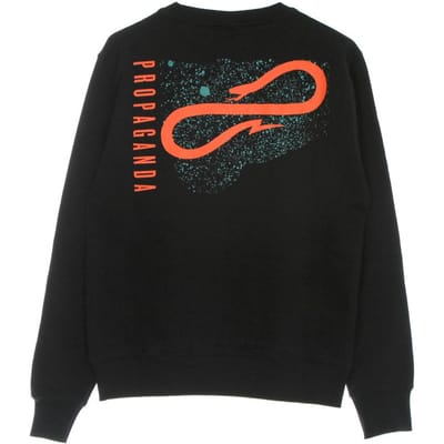 Lichtgewicht herensweatshirt met ronde hals, stof, ronde hals, zwart