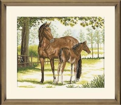 borduurpakket 34888 merrie met veulen (collectors item!)