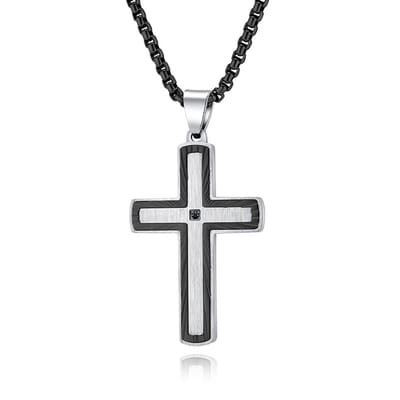 Lumici® | Kruis Ketting v2 – Jezus Ketting – Geloof & God – Christelijk Kruis – The Lord – Religie – Spiritueel Sieraad – Zirkonia – RVS – Goud & Zilver – Perfect Cadeau – Valentijn – Moederdag – Liefde