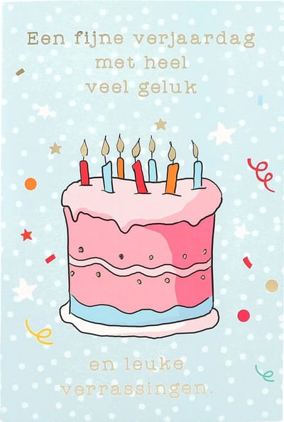 Depesche verjaardagskaart speelgoed vrolijke verrassing cadeau.