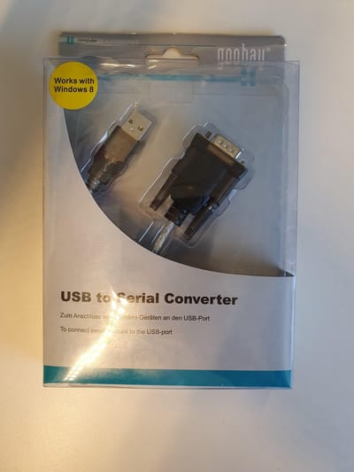 Goobay USB-to-Serial Adapter, transparent 1.5 m