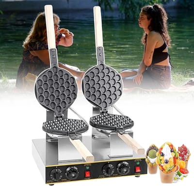 Bellenwafelijzer - Eierwafelmachine - Lekkere Wafels Maken - 180 Graden Draaibaar - 30 Gaten - Zilver