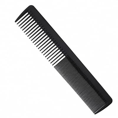Haar in Stijl® Kam 06417 - Carbon Knipkam - Fijn Grove Vertanding - Zwart