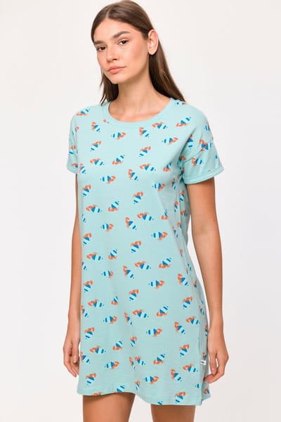 WOODY SLAAPKLEEDJE KREEFT TURQUOISE (10 jaar)