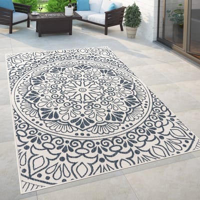 Paco Home In- & Outdoor Vloerkleed Balkon Terras Vintage Oosters Patroon Ornamenten 80x200 cm