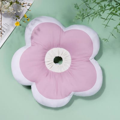 Kat Hond Herstelkraag Leuke Bloem Kegel Elizabethaanse Kraag voor Kleine Middelgrote Honden Katten Anti-Bijt Lik Verstelbare Huisdier E-Kraag M (Neck 18-33cm)