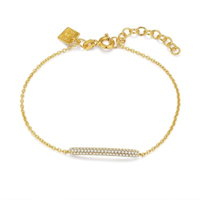 Twice As Nice Armband in 18kt verguld zilver, met stenen Goudkleurig 16cm+3cm