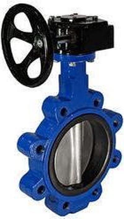DN150 (6 inch) PN12 Lug Vlinderklep GGG40-RVS-NBR (Handwiel) - BFLL-150-12-BBB-W
