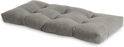 Bankkussen Terrasmeubelen - Tuinkussen Zitkussen - Comfortabel Zitten - Antislip Achterkant - 91 x 40 x 10 cm - Grijs